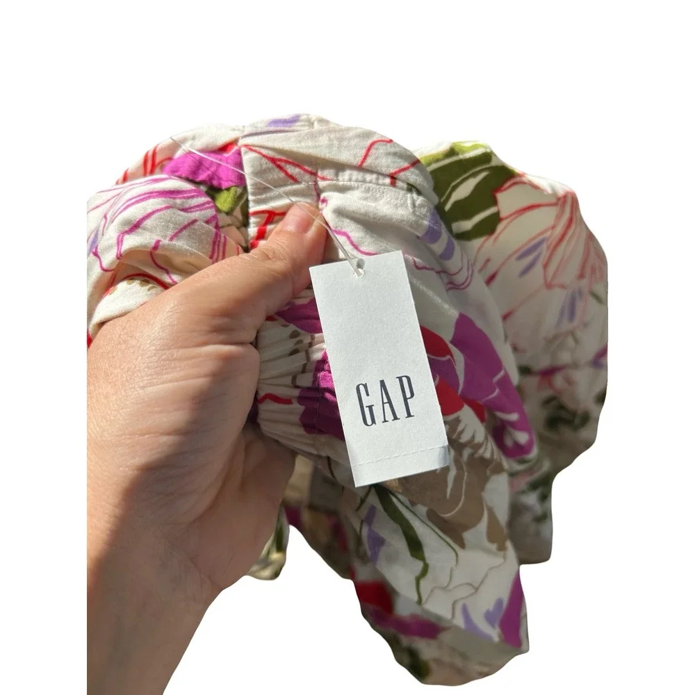 Gap Kids Girls Floral Halter Dress Pink Green White Cotton XS 429567-00-1